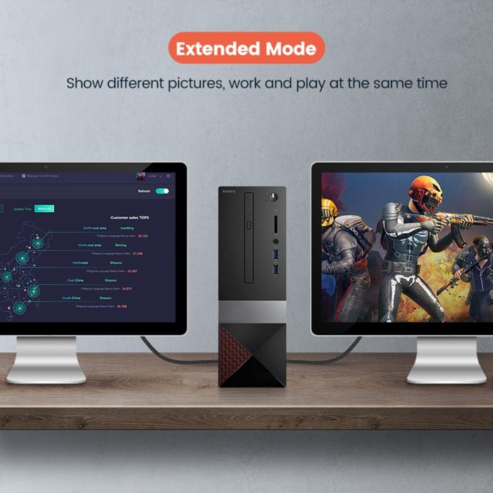 Bild 6, UGREEN 2m 8K 60Hz HDMI 2.1 - HDMI Kabel Svart