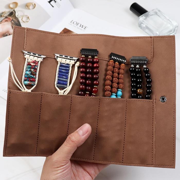 Bild 2, Väska Till Klockarmband Läder Mörk Brun