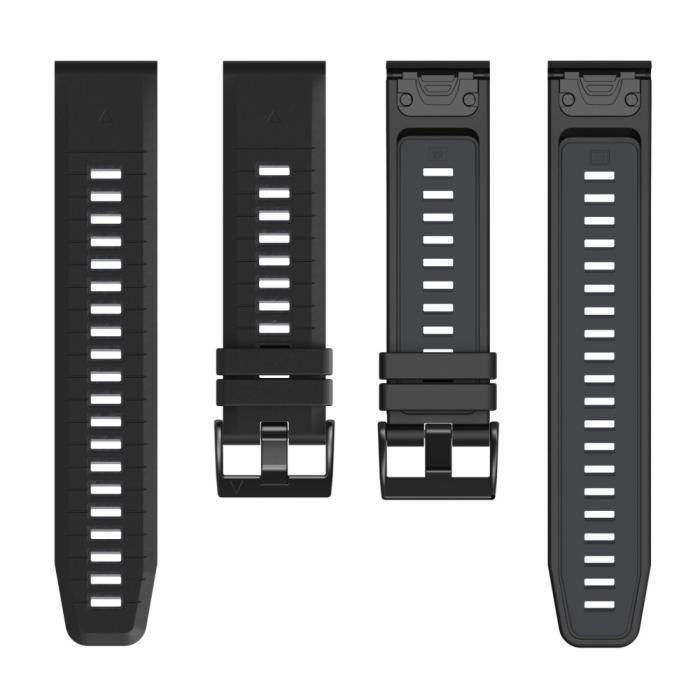 Bild 2, Garmin Fenix 22 mm Armband Quick Release Silikon Svart