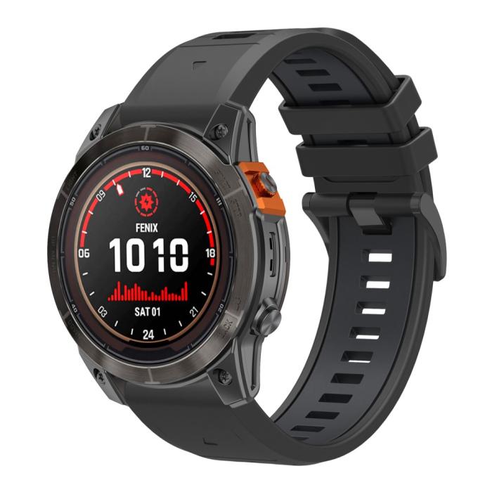 Bild 4, Garmin Fenix 22 mm Armband Quick Release Silikon Svart