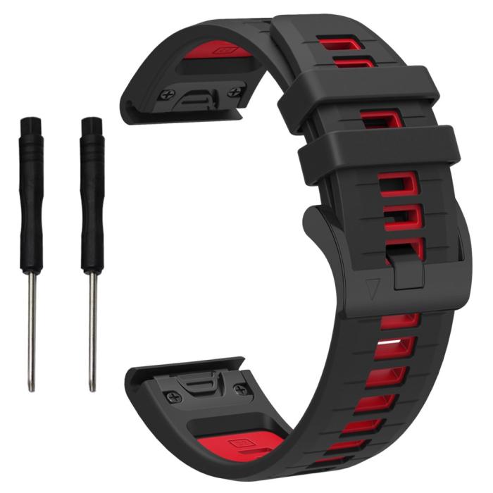 Bild 1, Garmin Fenix 22 mm Armband Quick Release Silikon Svart
