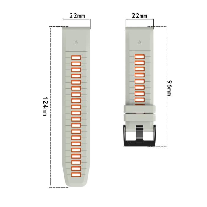 Bild 5, Garmin Fenix 22 mm Armband Quick Release Silikon Svart