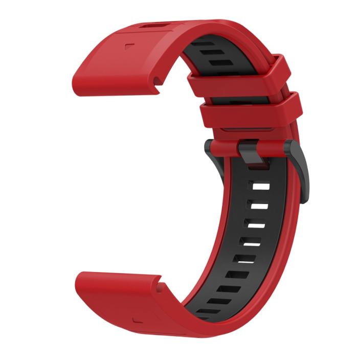 Bild 3, Garmin Fenix 22 mm Armband Quick Release Silikon Röd