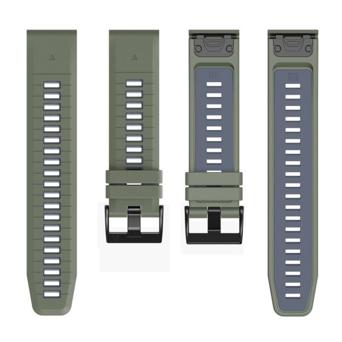 Bild 2, Garmin Fenix 22 mm Armband Quick Release Silikon Grön