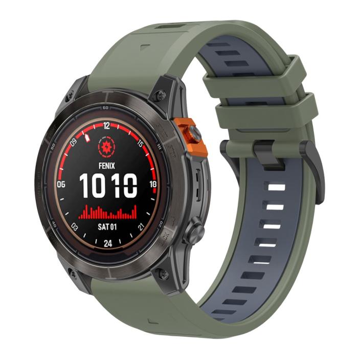Bild 4, Garmin Fenix 22 mm Armband Quick Release Silikon Grön