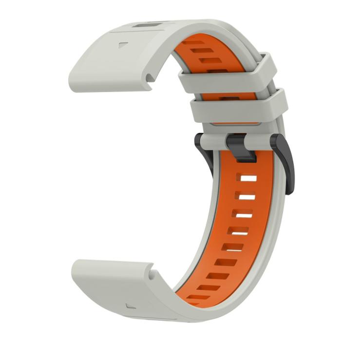 Bild 3, Garmin Fenix 26 mm Armband Quick Release Silikon Grå