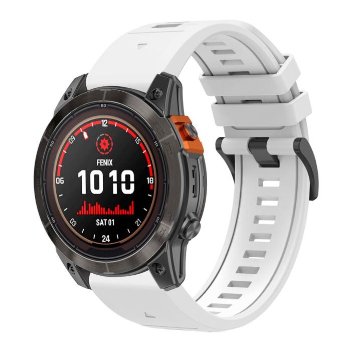 Bild 4, Garmin Fenix 26 mm Armband Quick Release Silikon Vit