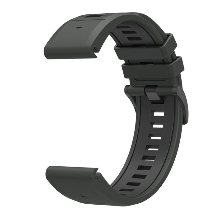 Bild 3, Garmin Fenix 26 mm Armband Quick Release Silikon Grå