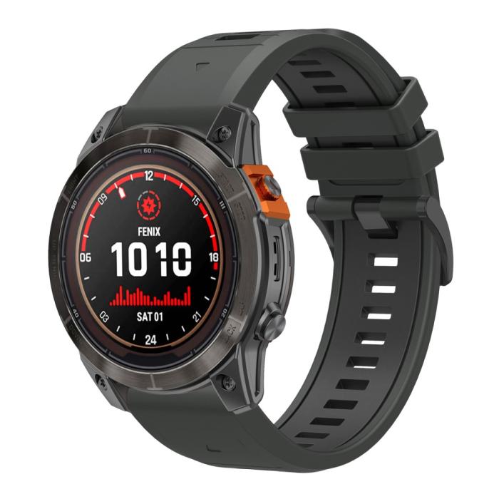 Bild 4, Garmin Fenix 26 mm Armband Quick Release Silikon Grå