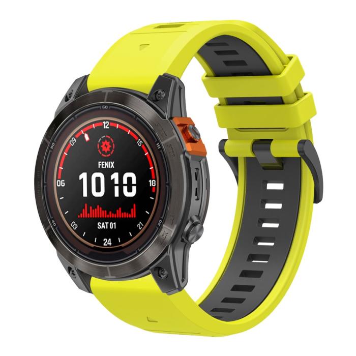 Bild 4, Garmin Fenix 26 mm Armband Quick Release Silikon Grön
