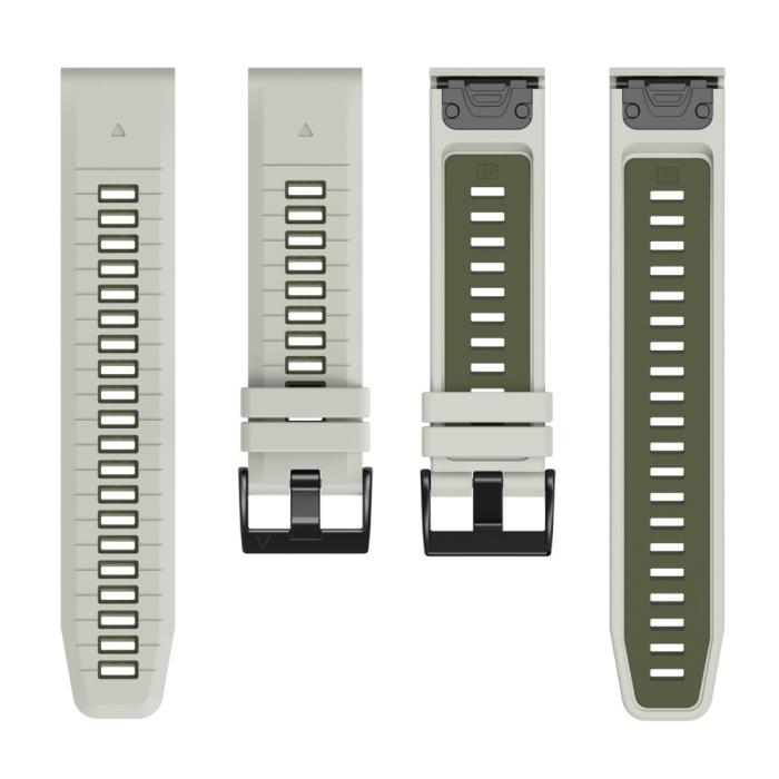 Bild 2, Garmin Fenix 26 mm Armband Quick Release Silikon Grå