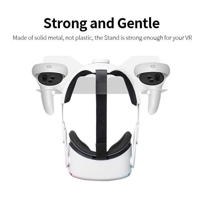 Bild 2, JYS Meta Quest 2 / PS VR2 Väggfäst För Headset & Kontroll Vit