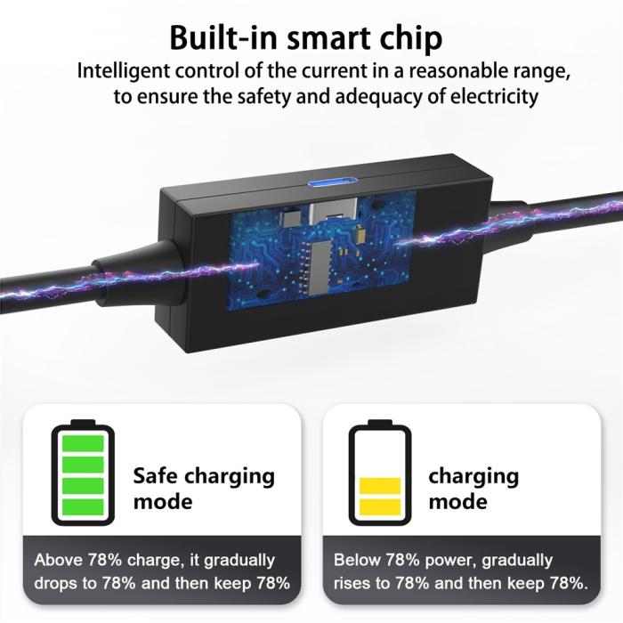 Bild 5, AMVR 5m Link Kabel Med Laddningsport USB-C Svart