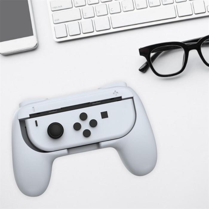 Bild 5, DOBE Nintendo Switch OLED Joy-Con Grepp Vit