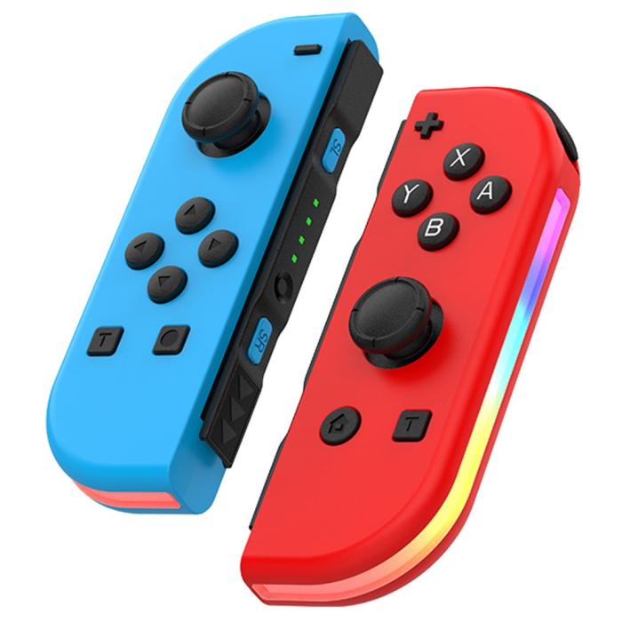 Bild 1, DOBE Nintendo Switch Joy-Con Kontroll RGB Röd / Blå