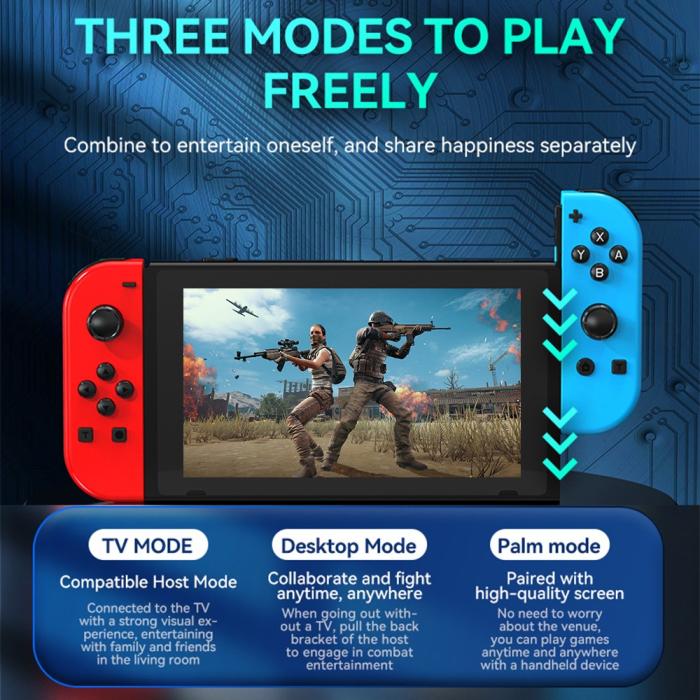 Bild 4, DOBE Nintendo Switch Joy-Con Kontroll RGB Röd / Blå