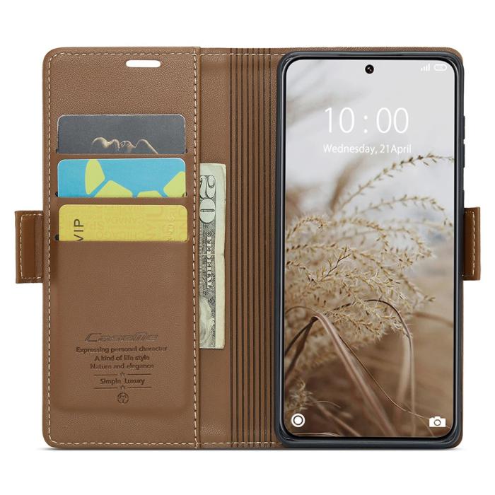 Bild 2, CASEME Xiaomi 14 Ultra Fodral Läder RFID Brun