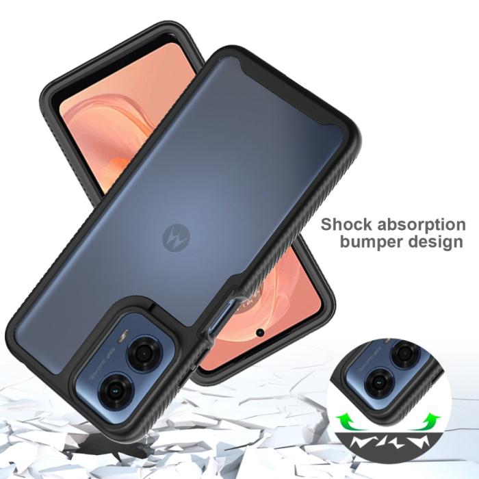 Bild 2, Motorola Moto G24 4G/G04 4G Skal 360 Hybrid Svart
