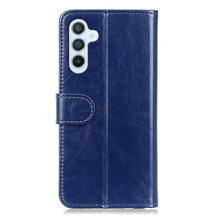 Bild 6, Samsung Galaxy A16 Fodral Crazy Horse Läder Blå