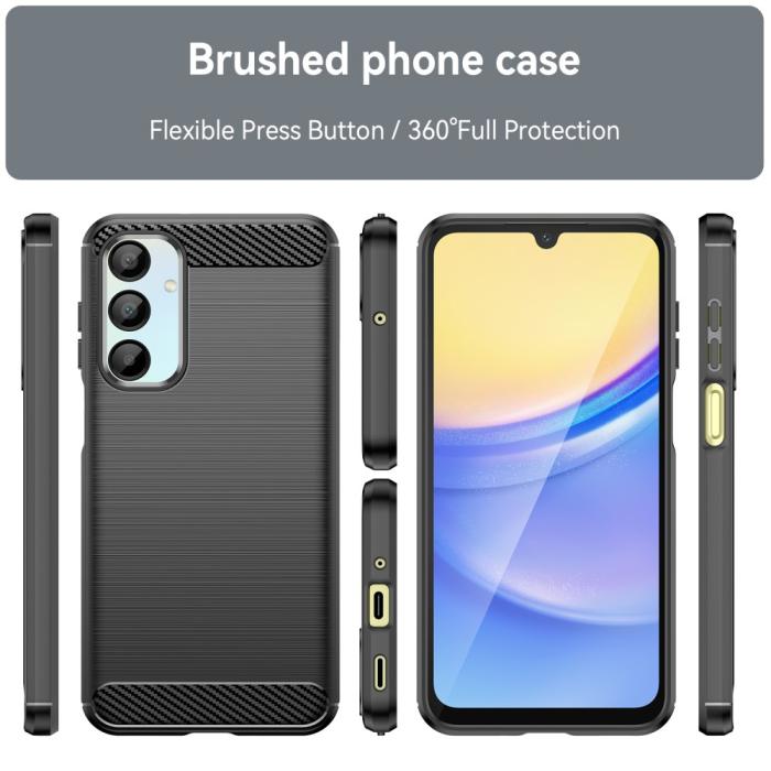 Bild 3, Samsung Galaxy A16 Skal Borstad Stål Svart