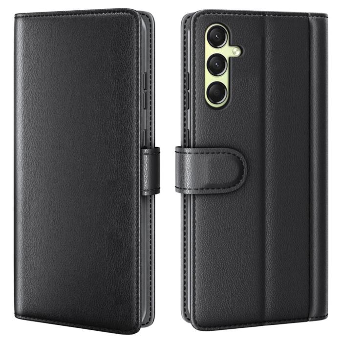 Bild 1, Samsung Galaxy A16 Fodral Premium Äkta Läder Svart