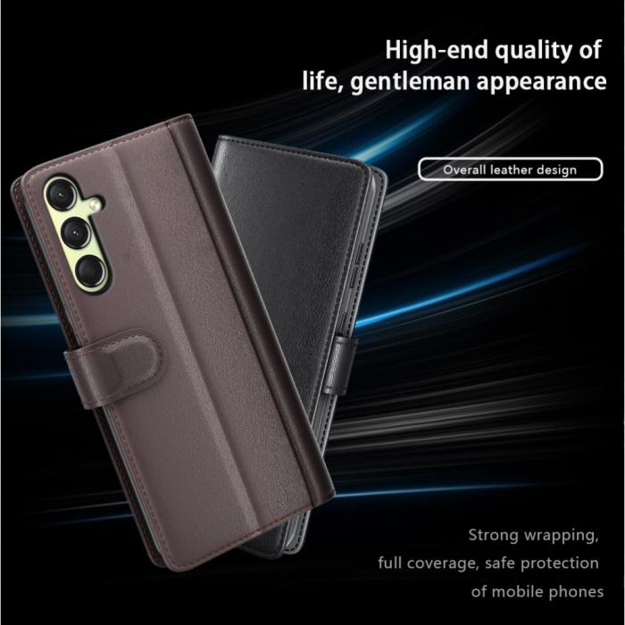 Bild 6, Samsung Galaxy A16 Fodral Premium Äkta Läder Svart