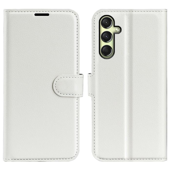 Bild 1, Samsung Galaxy A16 Fodral Litchi Läder Vit