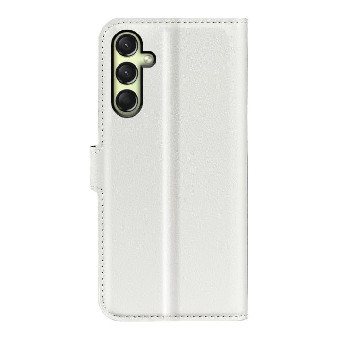 Bild 6, Samsung Galaxy A16 Fodral Litchi Läder Vit