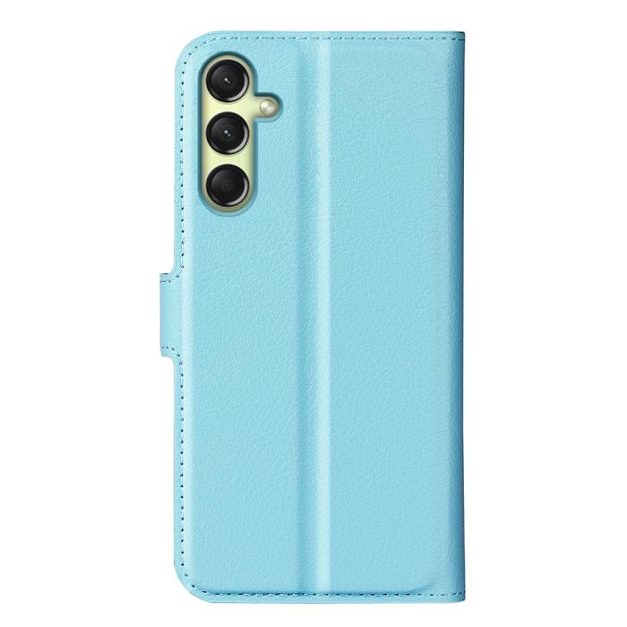Bild 6, Samsung Galaxy A16 Fodral Litchi Läder Blå