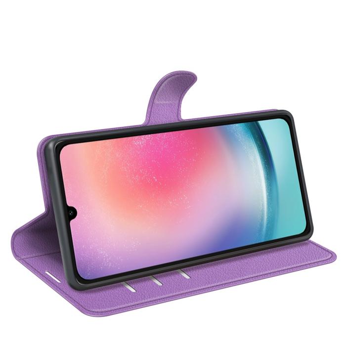 Bild 3, Samsung Galaxy A16 Fodral Litchi Läder Lila