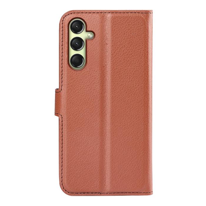 Bild 6, Samsung Galaxy A16 Fodral Litchi Läder Brun