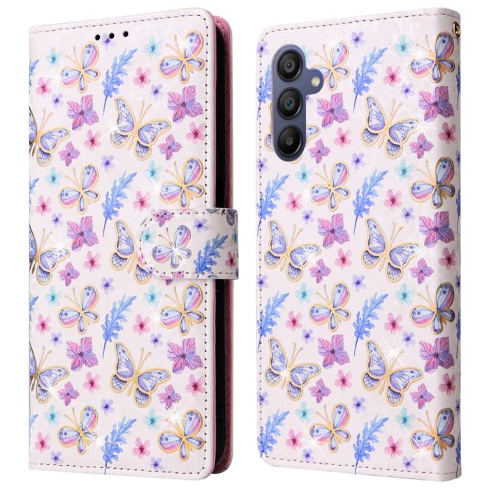 Bild 1, Samsung Galaxy A16 Fodral RFID Fjärilar / Blommor