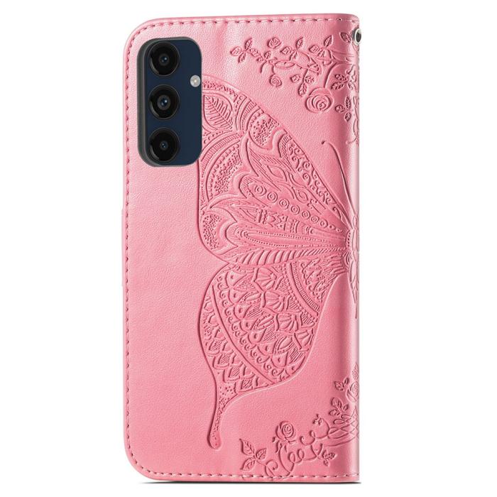 Bild 5, Samsung Galaxy A16 Fodral Med Fjäril Tryck Rosa
