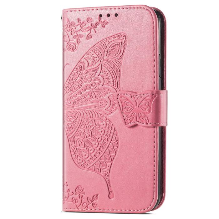 Bild 6, Samsung Galaxy A16 Fodral Med Fjäril Tryck Rosa
