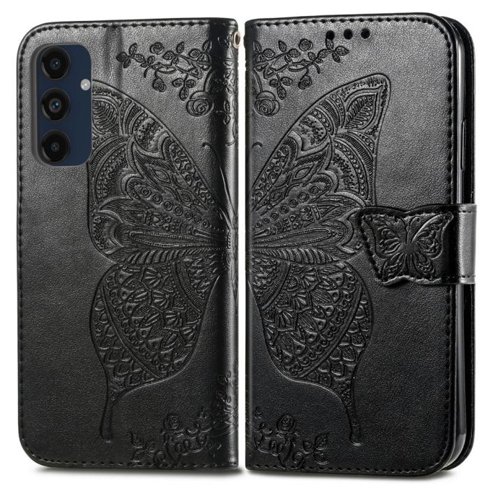 Bild 1, Samsung Galaxy A16 Fodral Med Fjäril Tryck Svart