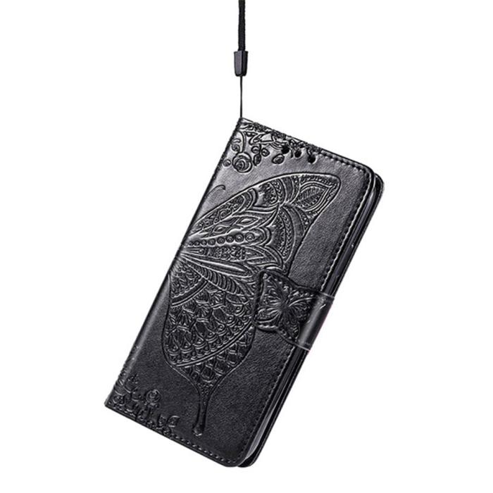 Bild 4, Samsung Galaxy A16 Fodral Med Fjäril Tryck Svart