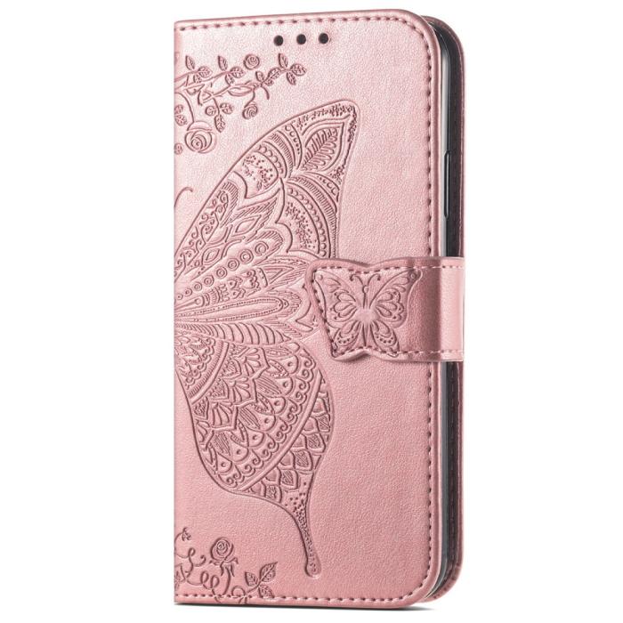 Bild 6, Samsung Galaxy A16 Fodral Med Fjäril Tryck Roséguld