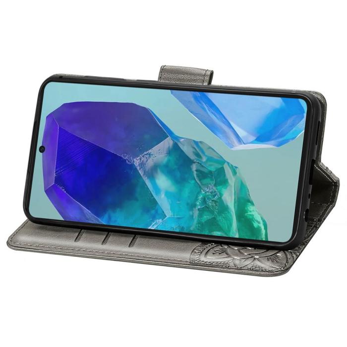 Bild 3, Samsung Galaxy A16 Fodral Med Fjäril Tryck Grå