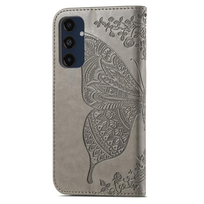 Bild 5, Samsung Galaxy A16 Fodral Med Fjäril Tryck Grå