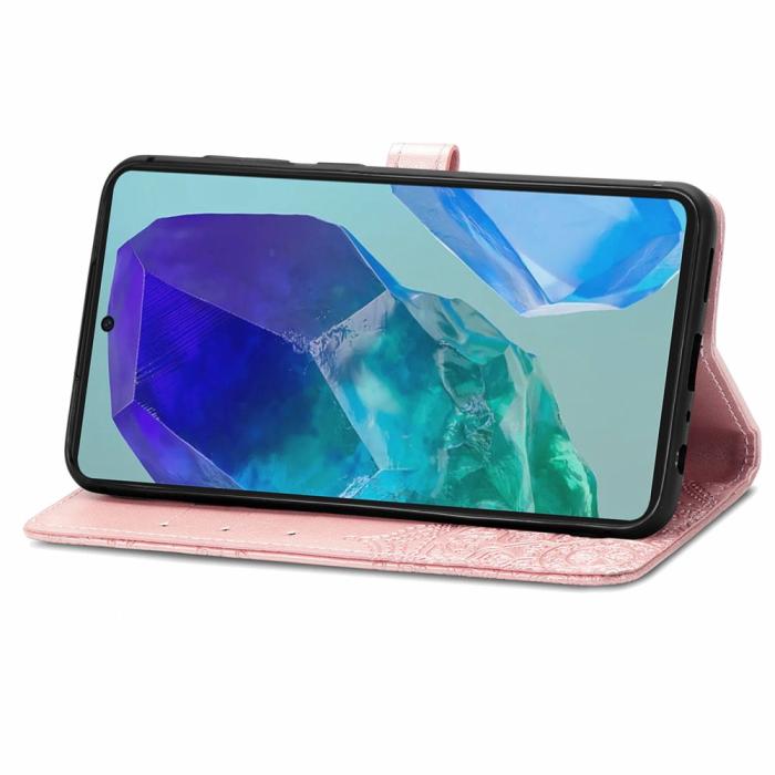 Bild 3, Samsung Galaxy A16 Fodral Med Mandala Tryck Roséguld