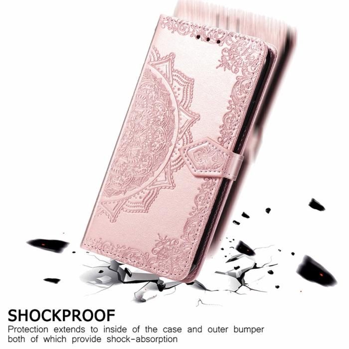 Bild 4, Samsung Galaxy A16 Fodral Med Mandala Tryck Roséguld
