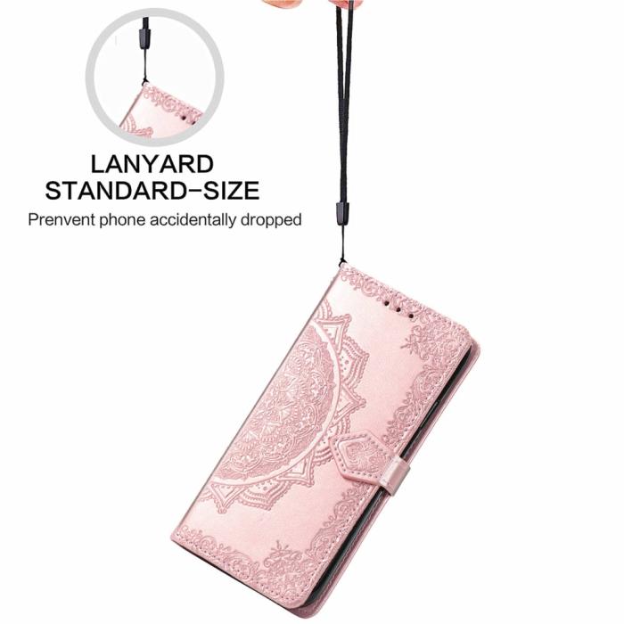 Bild 6, Samsung Galaxy A16 Fodral Med Mandala Tryck Roséguld