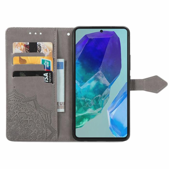 Bild 2, Samsung Galaxy A16 Fodral Med Mandala Tryck Grå