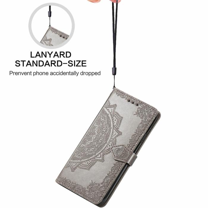 Bild 6, Samsung Galaxy A16 Fodral Med Mandala Tryck Grå
