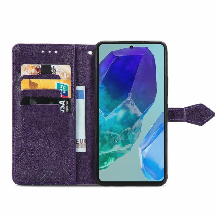 Bild 2, Samsung Galaxy A16 Fodral Med Mandala Tryck Lila