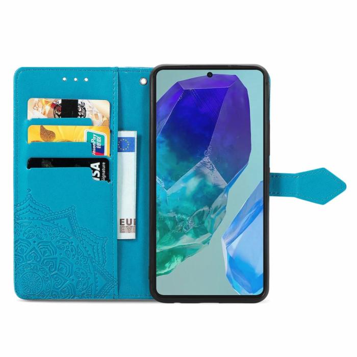 Bild 2, Samsung Galaxy A16 Fodral Med Mandala Tryck Blå