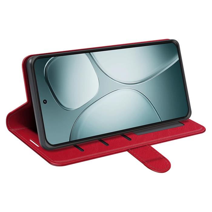 Bild 3, Xiaomi 14T Fodral Crazy Horse Läder Röd