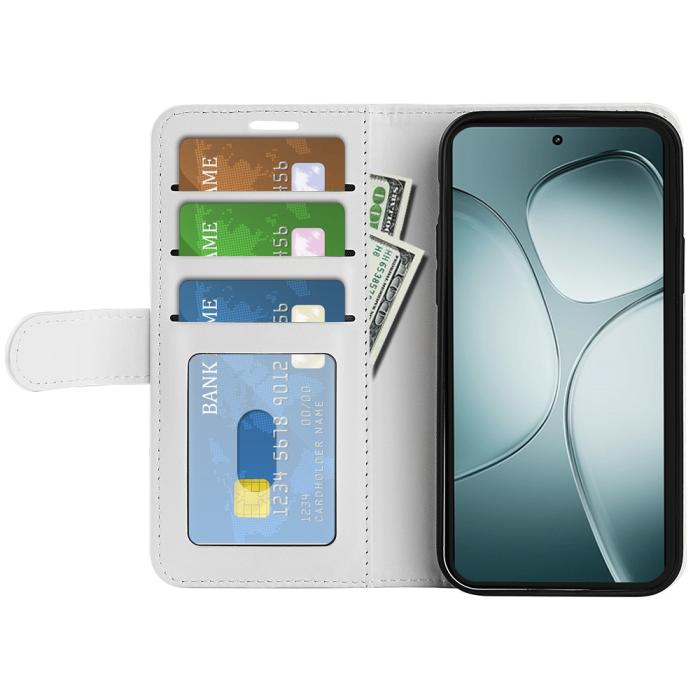 Bild 2, Xiaomi 14T Fodral Crazy Horse Läder Vit