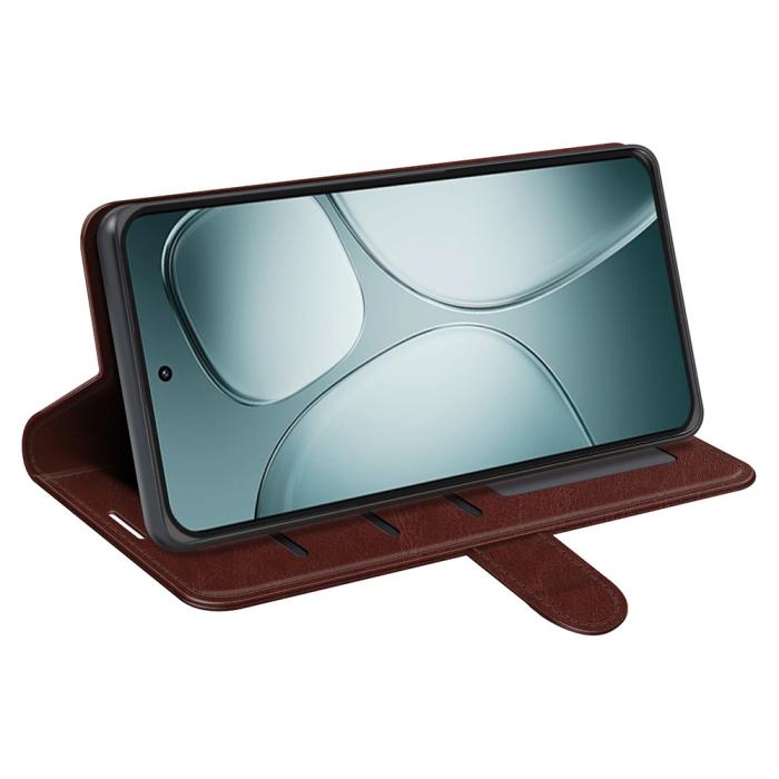 Bild 3, Xiaomi 14T Fodral Crazy Horse Läder Brun