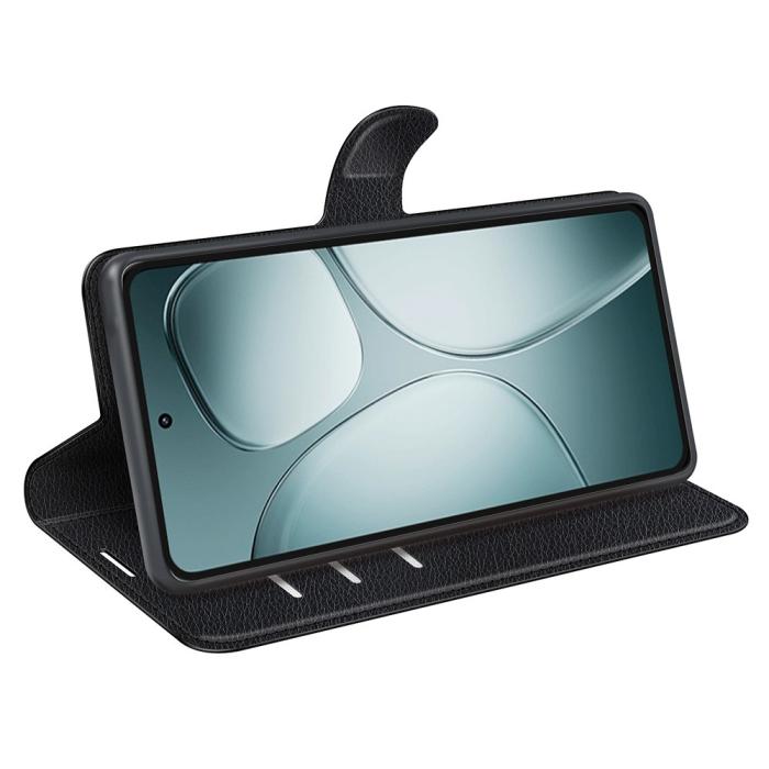 Bild 3, Xiaomi 14T Fodral Litchi Läder Svart